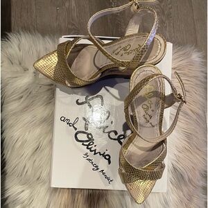 Alice and Olivia Wedges runs really small. Feels like 7-7.5.